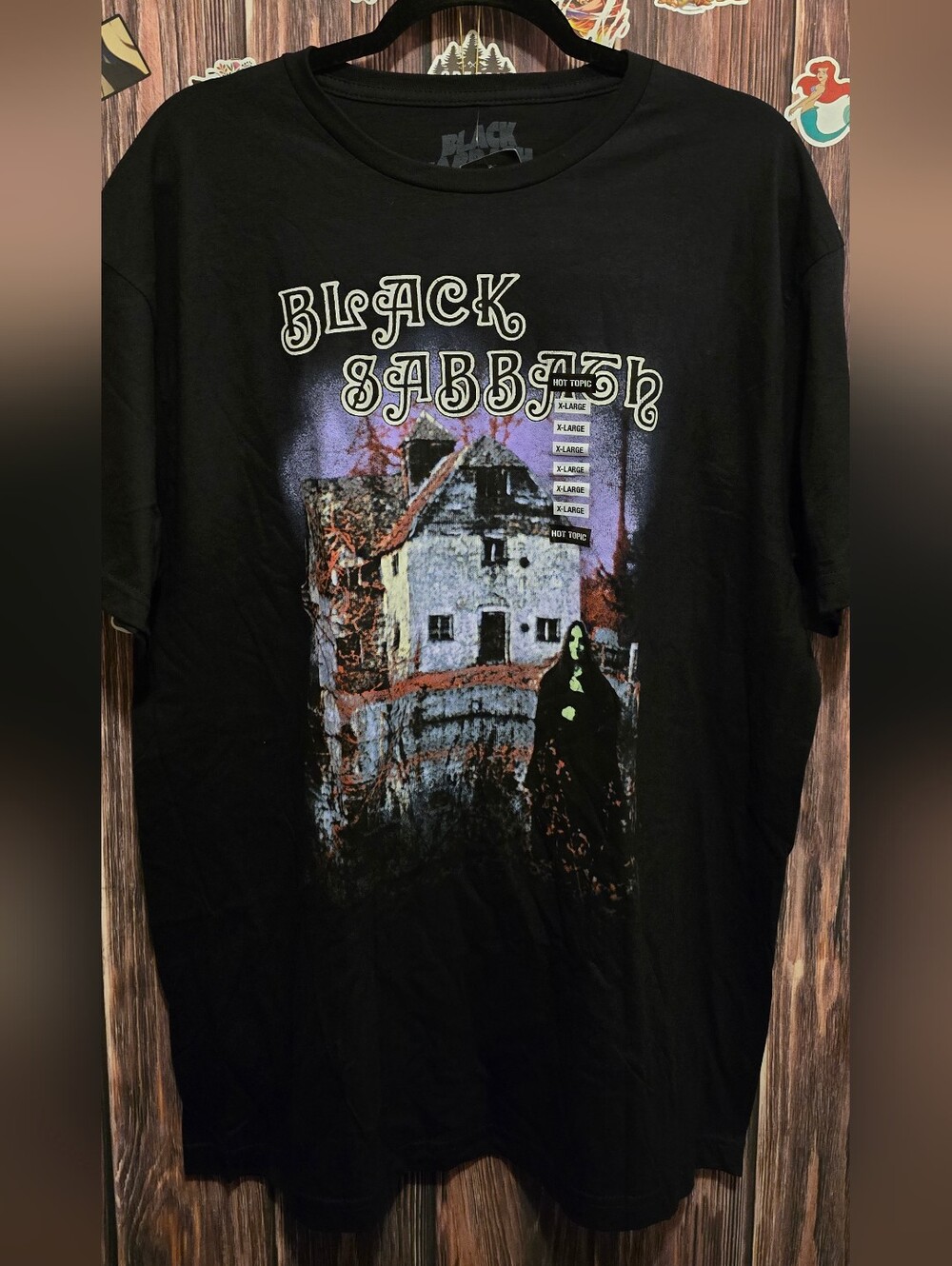 Black Sabbath Graphic Tee - Black with Purple & White Print